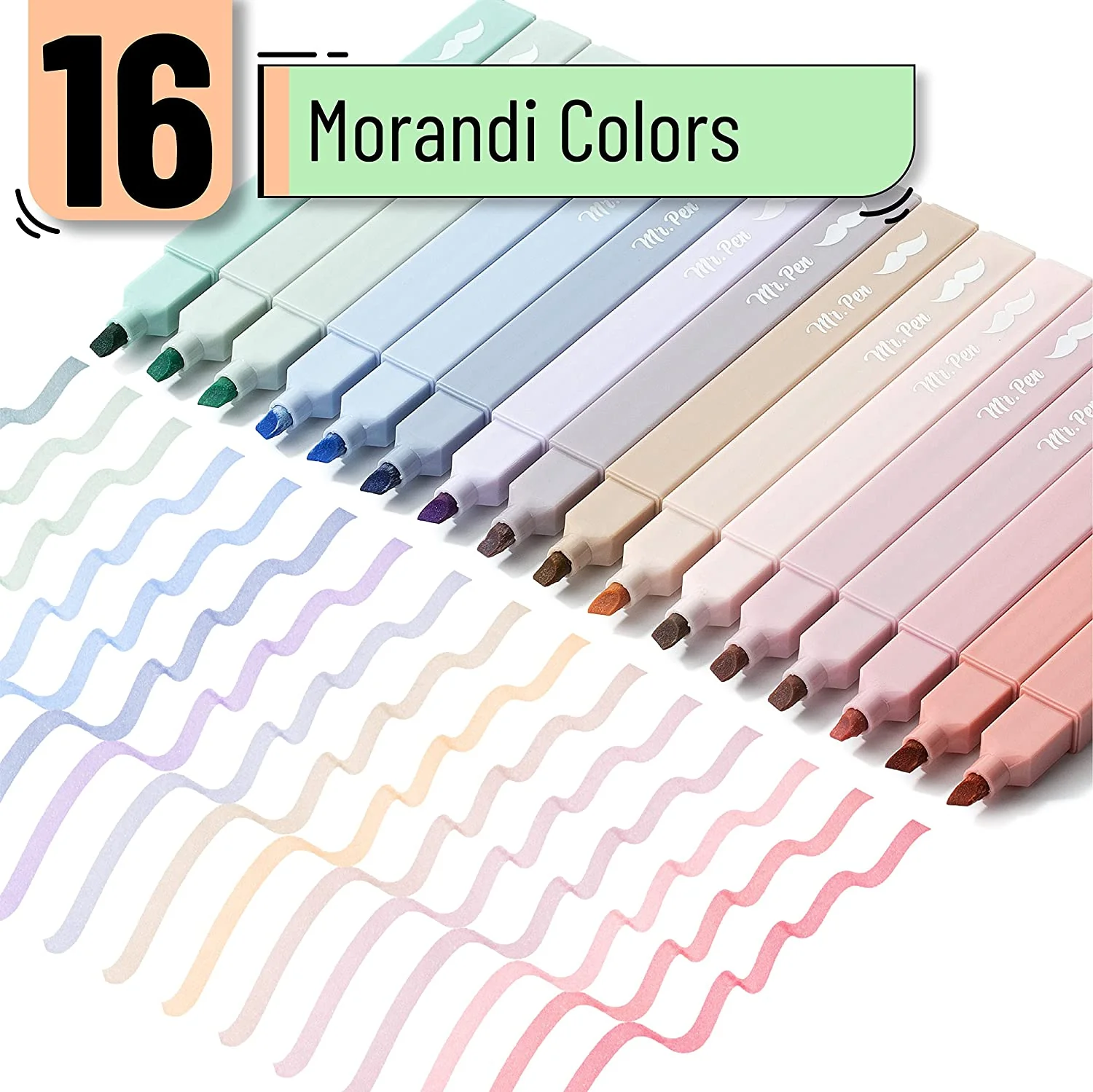 Aesthetic Highlighters, 16 Pack, Assorted Colors, No-Bleed Ink, Chisel Tip, Cute Bible-Safe Study Supplies - Image 12