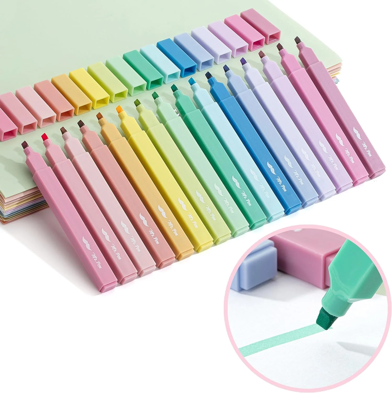 Aesthetic Highlighters, 16 Pack, Assorted Colors, No-Bleed Ink, Chisel Tip, Cute Bible-Safe Study Supplies - Image 6