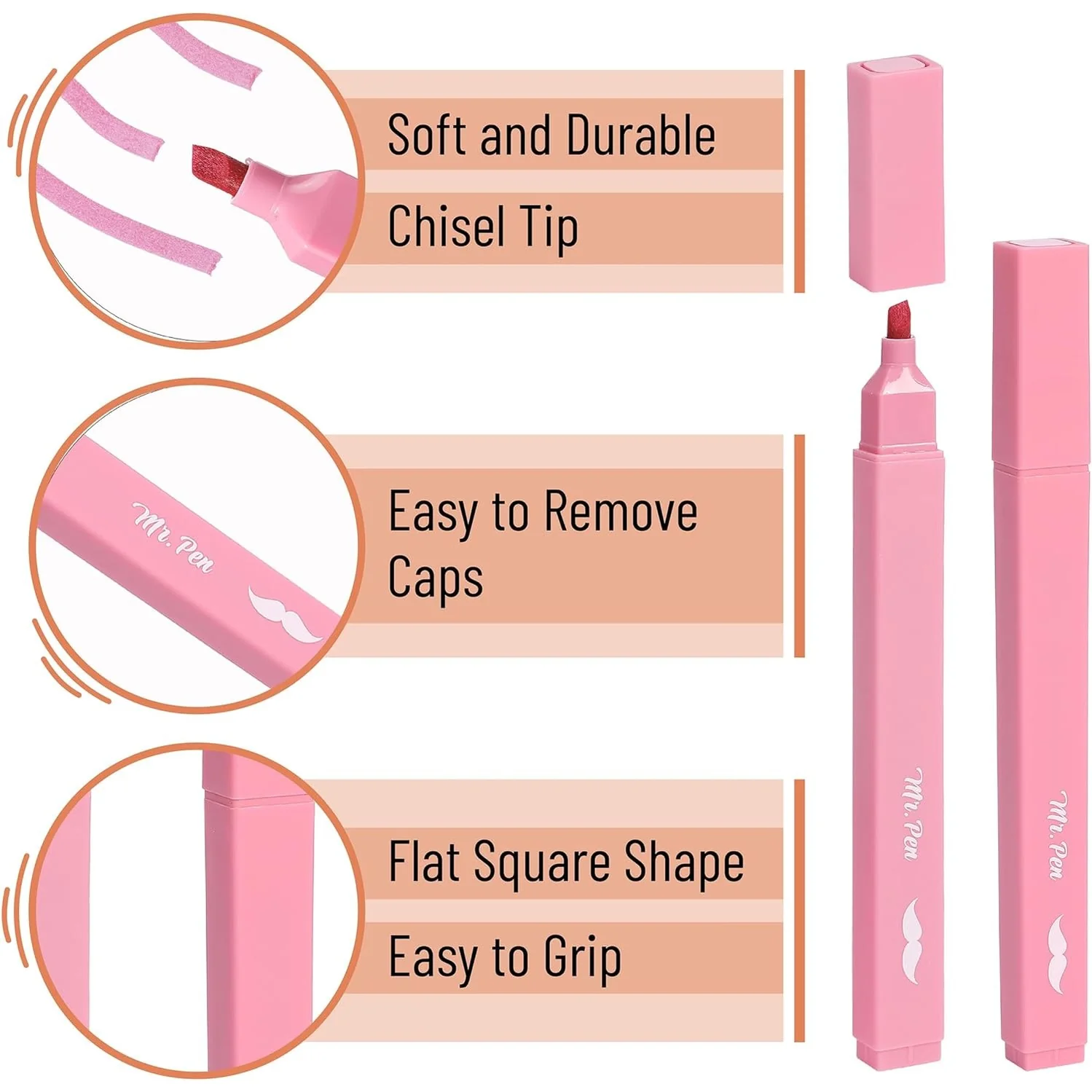 Aesthetic Bible Highlighters, 8 Pack, Pastel Colors, No-Bleed Ink, Chisel Tip, Bible Journaling & Study Supplies - Image 3