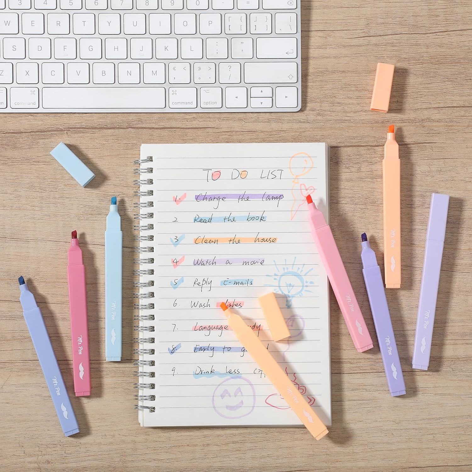 Aesthetic Bible Highlighters, 8 Pack, Pastel Colors, No-Bleed Ink, Chisel Tip, Bible Journaling & Study Supplies - Image 7