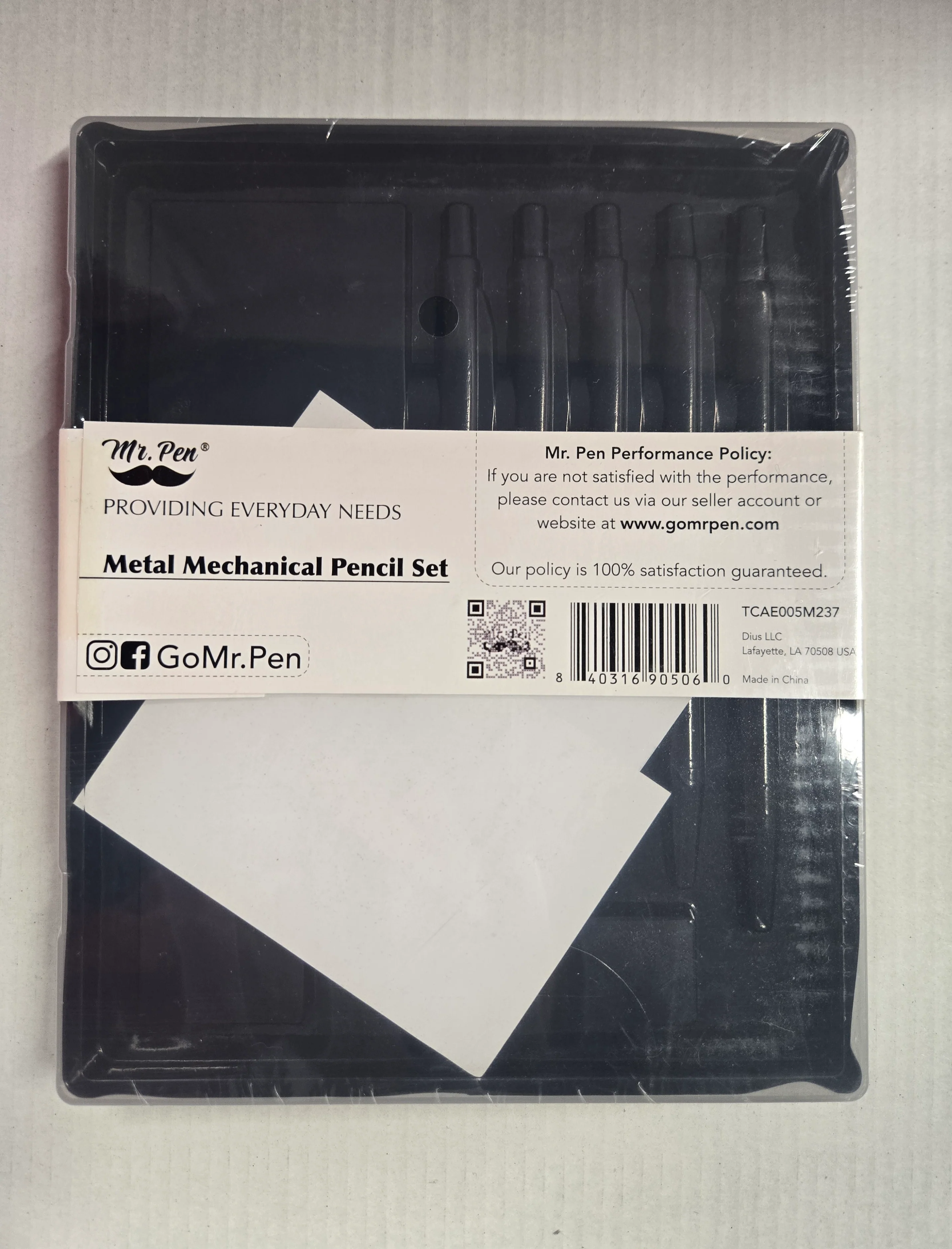 Metal Mechanical Pencil Set with Lead & Eraser Refills, 5 Sizes: 0.3, 0.5, 0.7, 0.9, 2.0 mm - Image 10