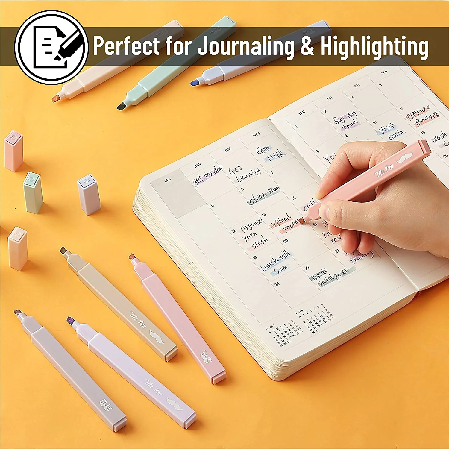 Aesthetic Highlighters, 16 pcs, Chisel Tip, Morandi Colors, No Bleed Bible Highlighter Pastel, Assorted Colors, Cute - Image 6