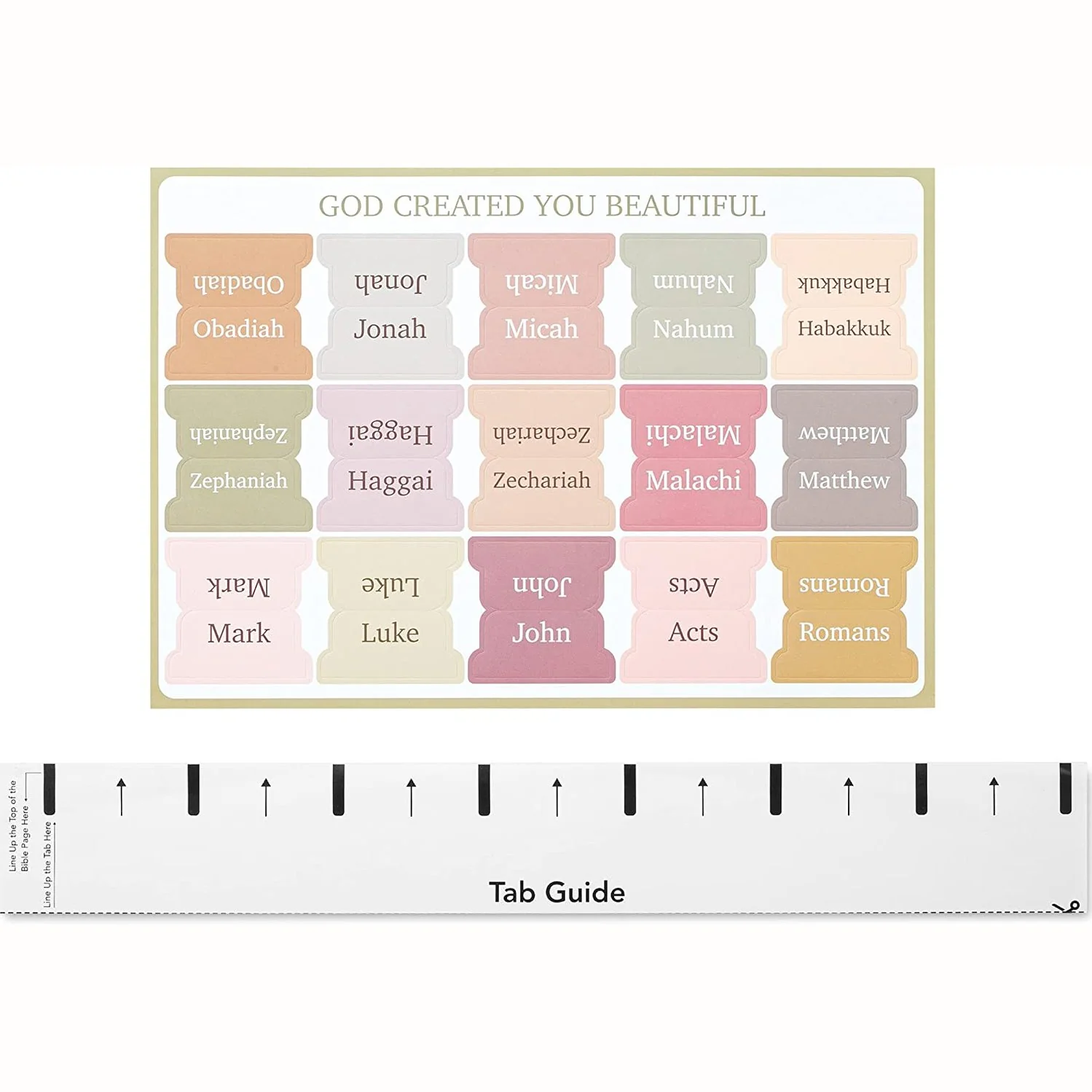 Bible Tabs, 75 Boho Theme, Laminated, Easy Apply, Old & New Testament, Journal Tabs - Image 5