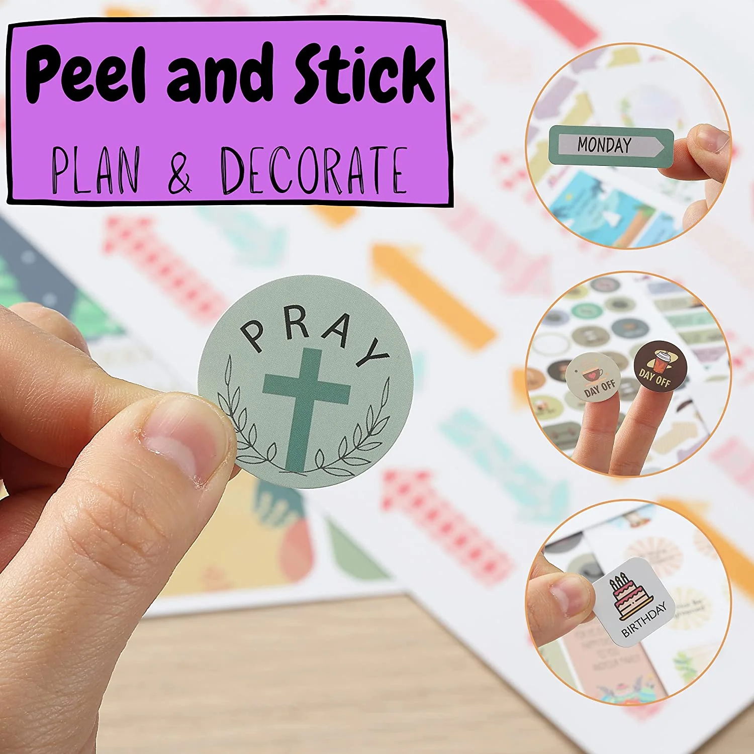 Christian & Bible Journaling Stickers, 31 Sheets, 1034 pcs - Image 4