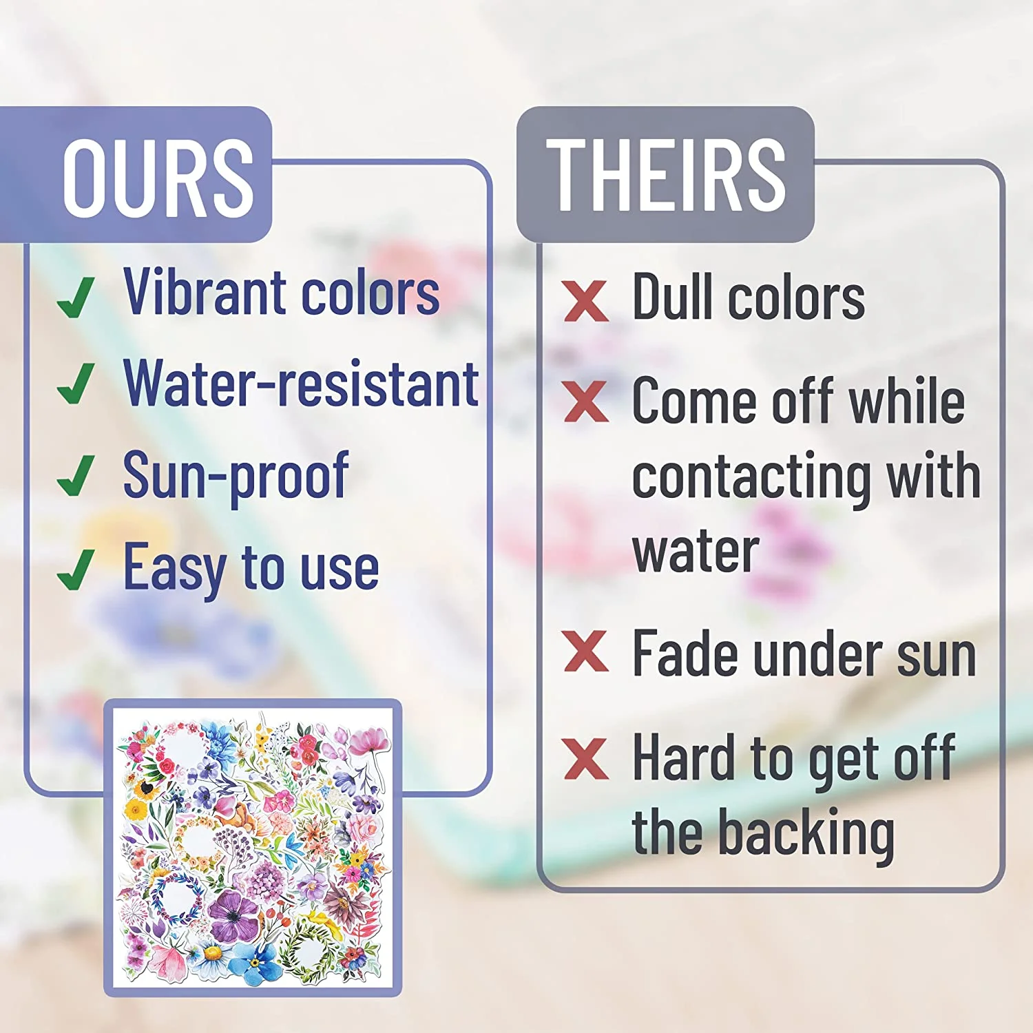 Floral Stickers Laptop, 74 pcs, Stickers for Water Bottles, Flower Stickers, Cute Stickers, Stickers for Teens, Stickers Aesthetic, Laptop Stickers, Waterproof Stickers - Image 5