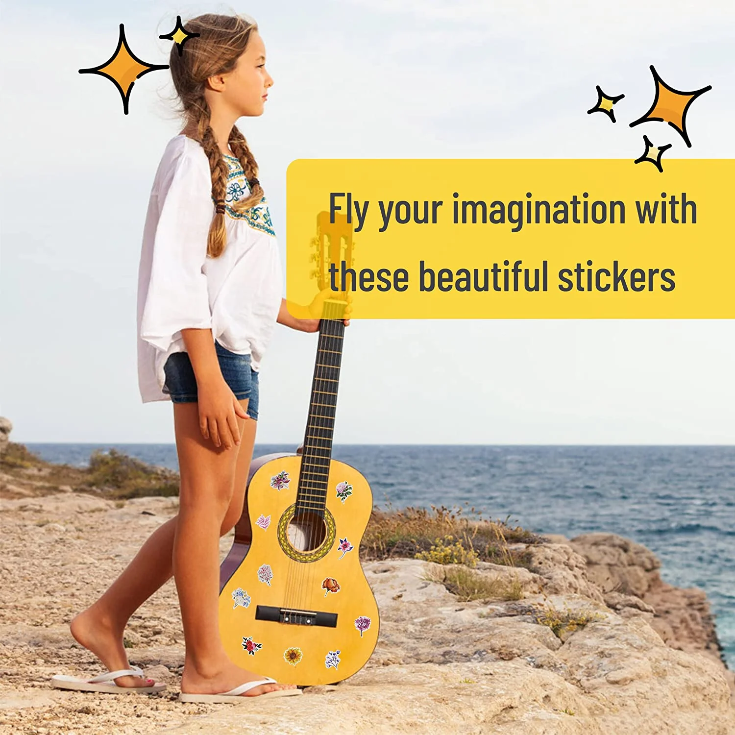 Floral Stickers Laptop, 74 pcs, Stickers for Water Bottles, Flower Stickers, Cute Stickers, Stickers for Teens, Stickers Aesthetic, Laptop Stickers, Waterproof Stickers - Image 8