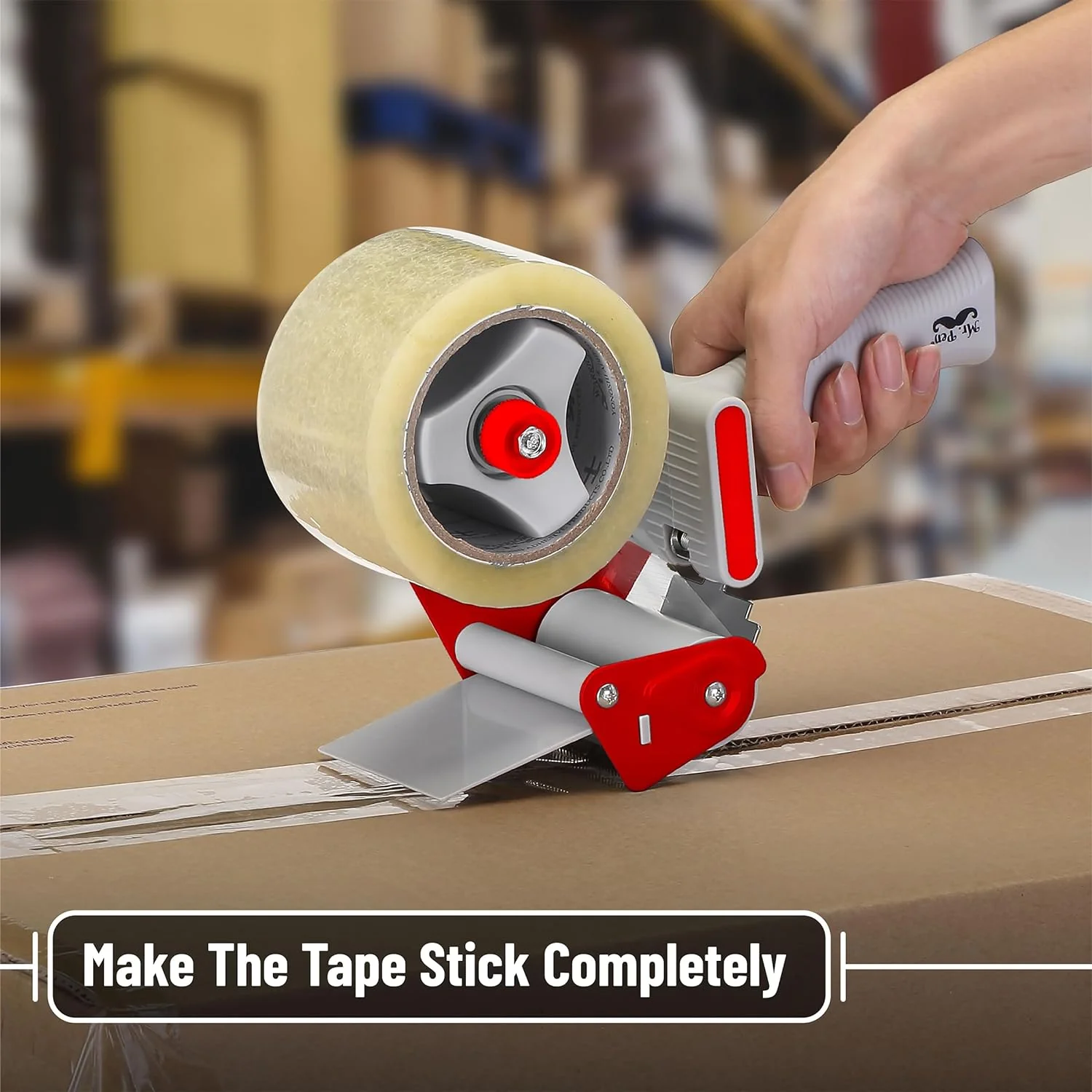 Packing Tape Dispenser Gun 3-Inch, Heavy Duty, Ergonomic Grip - Image 4