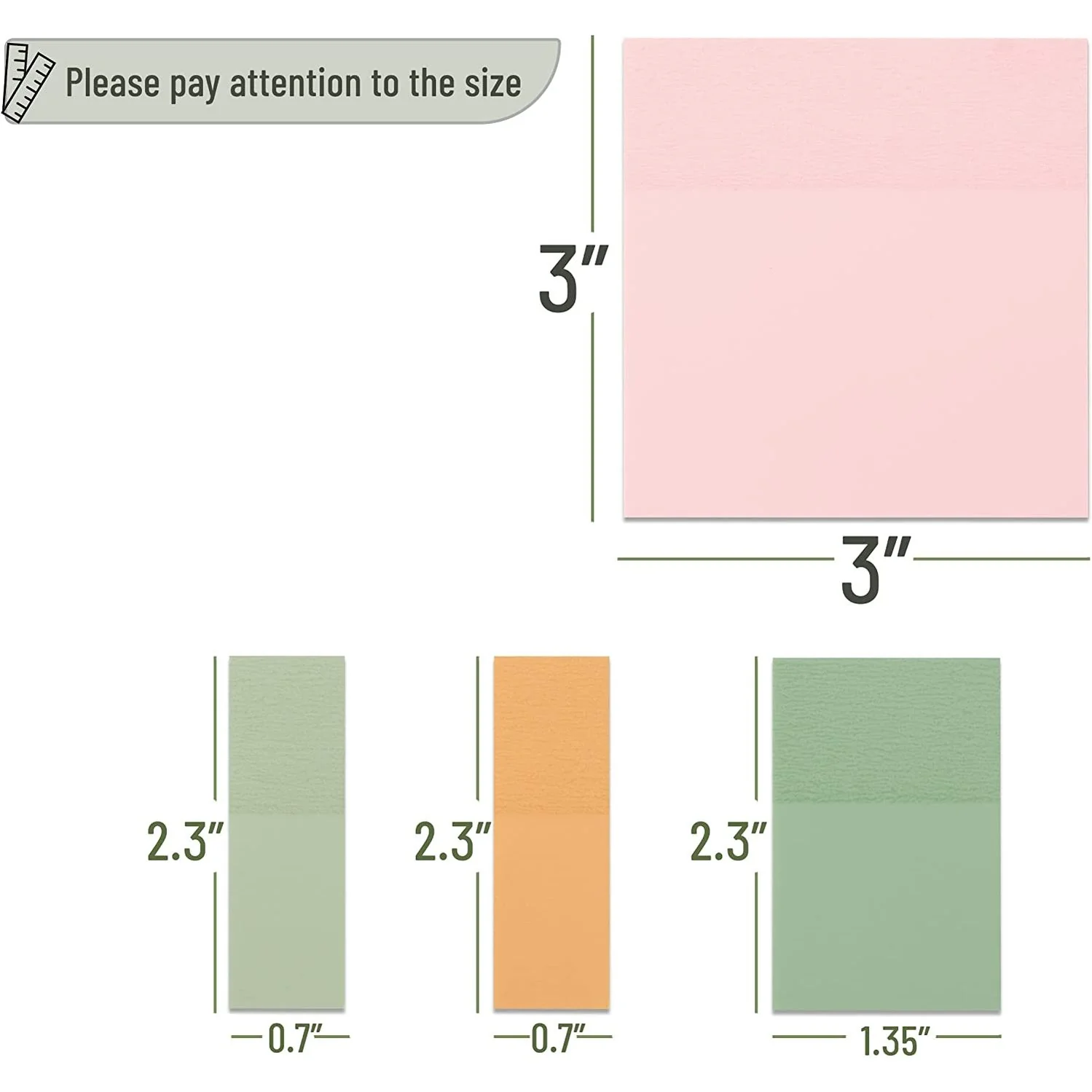 Pastel Transparent Sticky Notes Set, 200 Sheets with Fine-Tip Pen – Clear Bible Notes, Planner Tabs & Book Annotations - Image 3