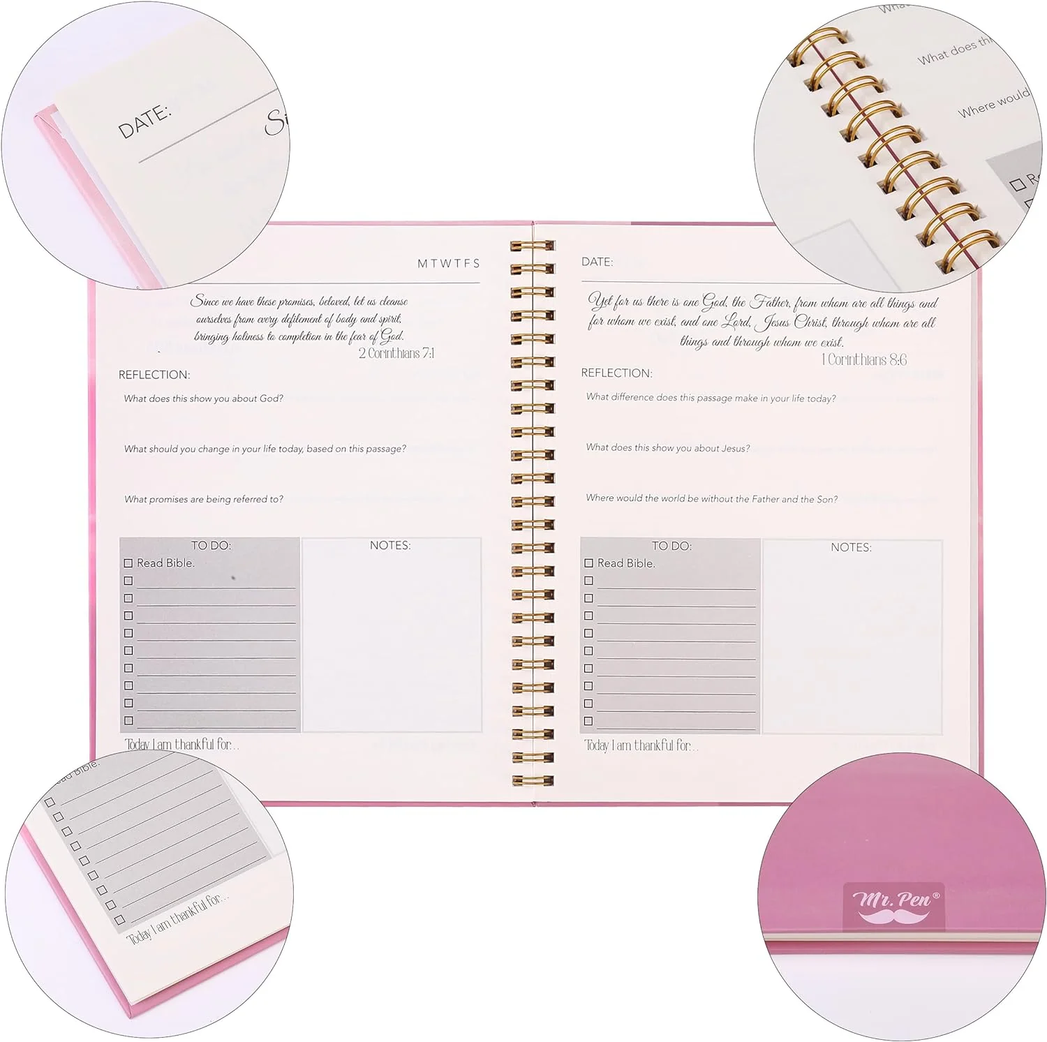 Pink Bible Journaling Kit, Bible Highlighters and Pens No Bleed, Bible Study Kit - Image 7
