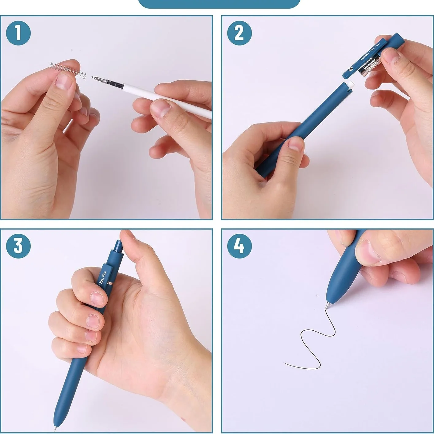 Retractable Gel Pens, 6 or 12 Pack, Morandi & Vintage Barrels, Black Ink, Fine Point 0.5mm, Fast Dry - Image 6